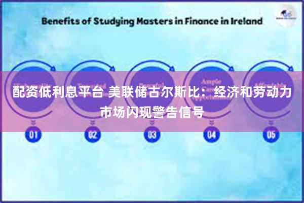 配资低利息平台 美联储古尔斯比:经济和劳动力市场闪现警告信号