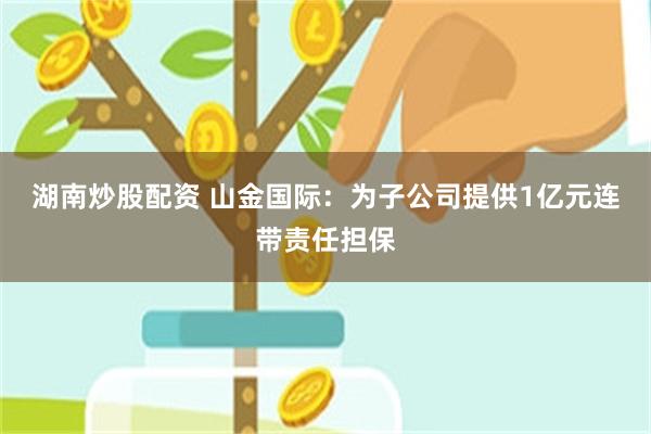 湖南炒股配资 山金国际：为子公司提供1亿元连带责任担保