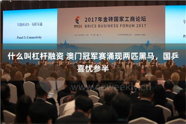 什么叫杠杆融资 澳门冠军赛涌现两匹黑马，国乒喜忧参半