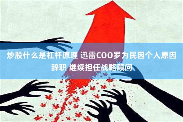 炒股什么是杠杆原理 迅雷COO罗为民因个人原因辞职 继续担任战略顾问