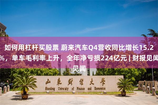 如何用杠杆买股票 蔚来汽车Q4营收同比增长15.2%，单车毛利率上升，全年净亏损224亿元 | 财报见闻
