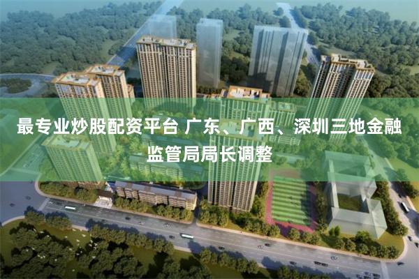 最专业炒股配资平台 广东、广西、深圳三地金融监管局局长调整
