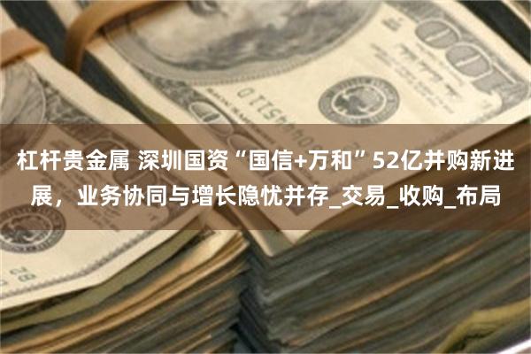 杠杆贵金属 深圳国资“国信+万和”52亿并购新进展，业务协同与增长隐忧并存_交易_收购_布局