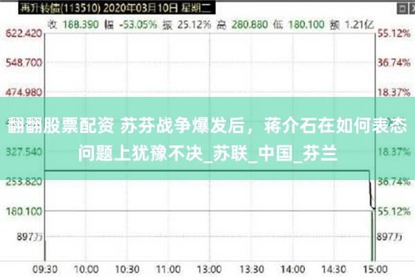 翻翻股票配资 苏芬战争爆发后，蒋介石在如何表态问题上犹豫不决_苏联_中国_芬兰