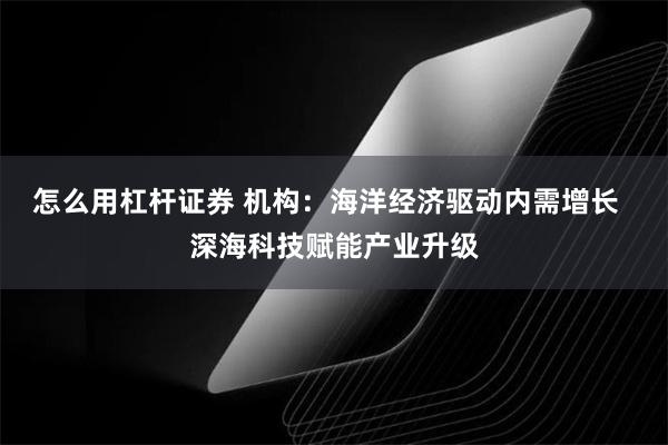 怎么用杠杆证券 机构：海洋经济驱动内需增长  深海科技赋能产业升级