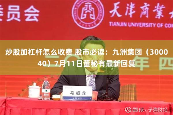 炒股加杠杆怎么收费 股市必读：九洲集团（300040）7月11日董秘有最新回复