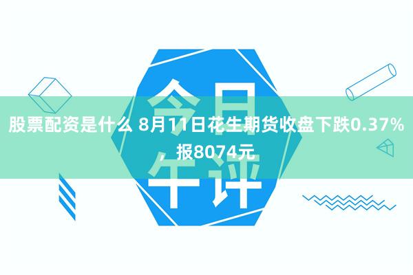 股票配资是什么 8月11日花生期货收盘下跌0.37%，报8074元